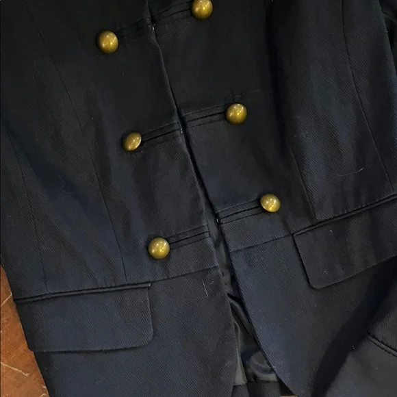 🌻3/$15🌻 H&M women’s Dark Blue Military Jacket - Picture 6 of 10